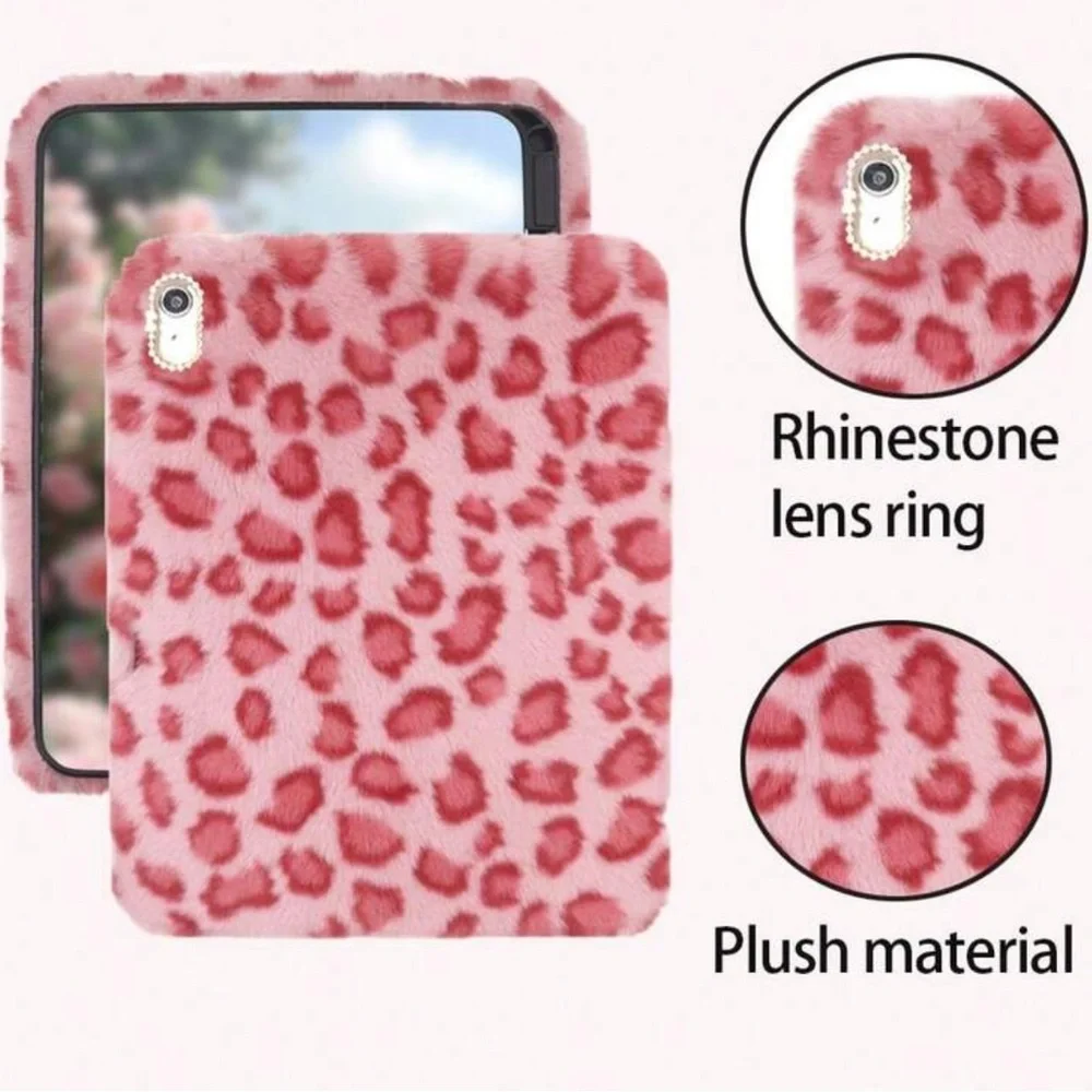 NWT Pink Leopard Plush iPad 10th Generation (10.9-inch)